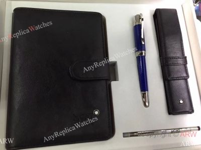 High-grade replica montblanc jules verne blue pen - 4 items Perfect Pair